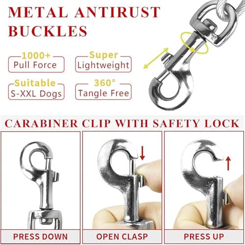RK Trends 20 Meter Vinyl Coated Stainless Steel Tie Out Cable in with AntiRust Buckles | Load 60KG | Heavy Duty Rope for Blankets Curtains Camping Gardening Pets Outdoor Use - Image 3