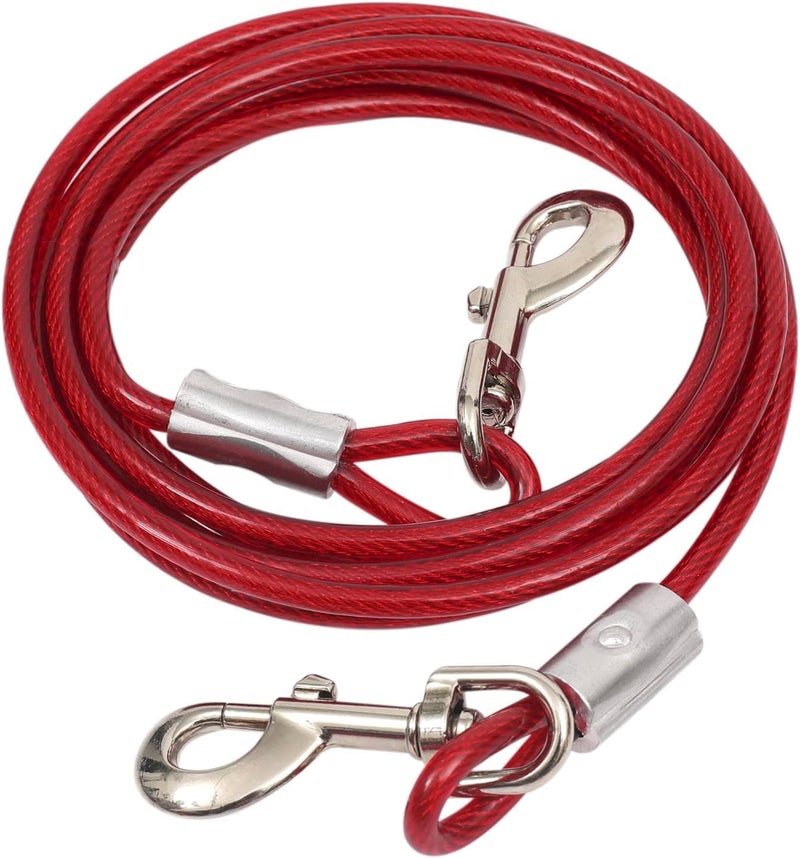 RK Trends 20 Meter Vinyl Coated Stainless Steel Tie Out Cable in with AntiRust Buckles | Load 60KG | Heavy Duty Rope for Blankets Curtains Camping Gardening Pets Outdoor Use - Image 1