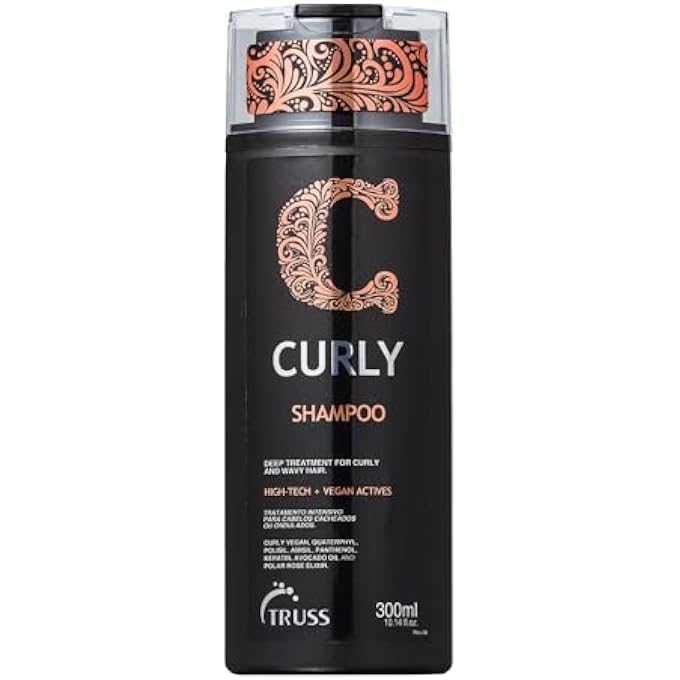 TRUSS Curly Hair Shampoo - Cleansing Shampoo for Curly Hair - Defines Curls & Waves - Enhances Softness & Manageability - Helps Control Frizz - Formulated with Keratin & Avocado Oil (10.14 fl oz)