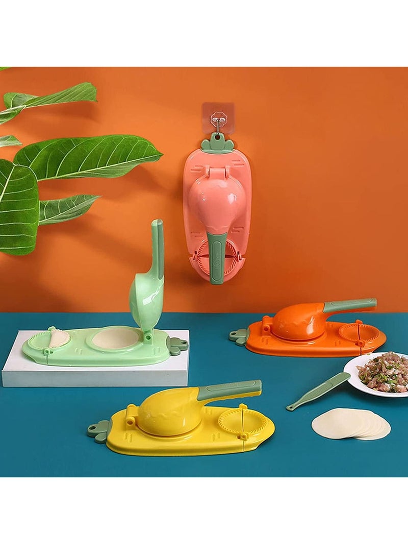 DubaiGallery 2 In 1 Dumpling Maker,Dumpling Skin Artifact,DIY Dumpling Maker Tool,Dumpling Skin Wrapper Mould Dough Press Maker,Portable Dumpling Wrappers Maker and... - Image 1