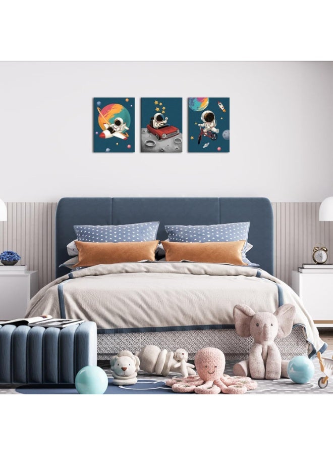 موان تابلوه حائط اطفال 3 قطع 30×40 سم لكل قطعة - سمك 30 مم - طباعة ديجيتال بطبقة UV - لاصق ذاتي سهل التركيب- خامات امنه - Image 3