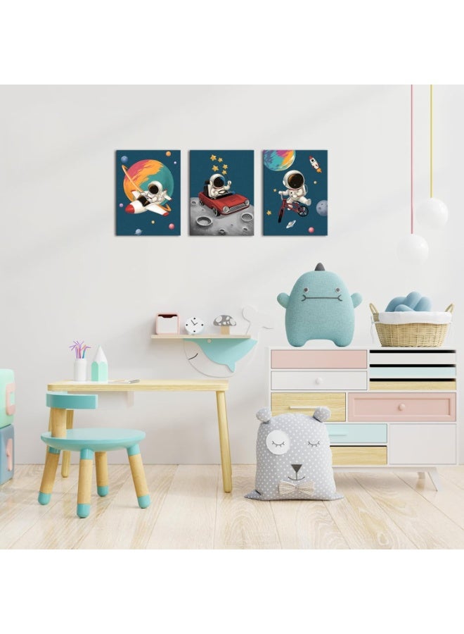 موان تابلوه حائط اطفال 3 قطع 30×40 سم لكل قطعة - سمك 30 مم - طباعة ديجيتال بطبقة UV - لاصق ذاتي سهل التركيب- خامات امنه - Image 4