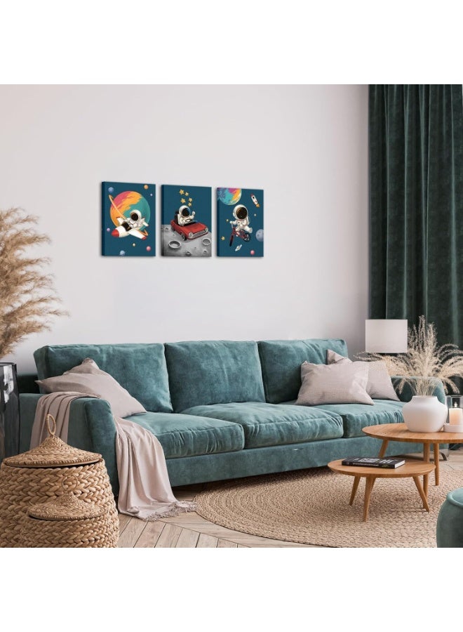 موان تابلوه حائط اطفال 3 قطع 30×40 سم لكل قطعة - سمك 30 مم - طباعة ديجيتال بطبقة UV - لاصق ذاتي سهل التركيب- خامات امنه - Image 5