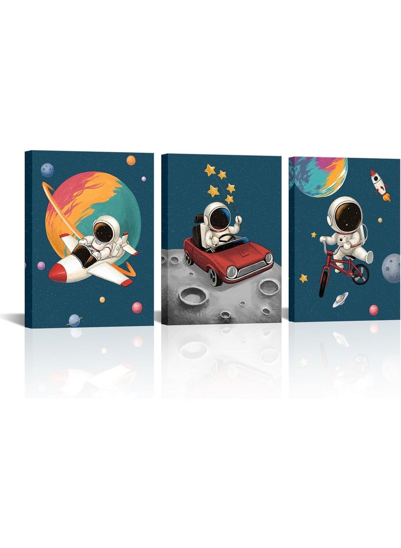 موان تابلوه حائط اطفال 3 قطع 30×40 سم لكل قطعة - سمك 30 مم - طباعة ديجيتال بطبقة UV - لاصق ذاتي سهل التركيب- خامات امنه - Image 1