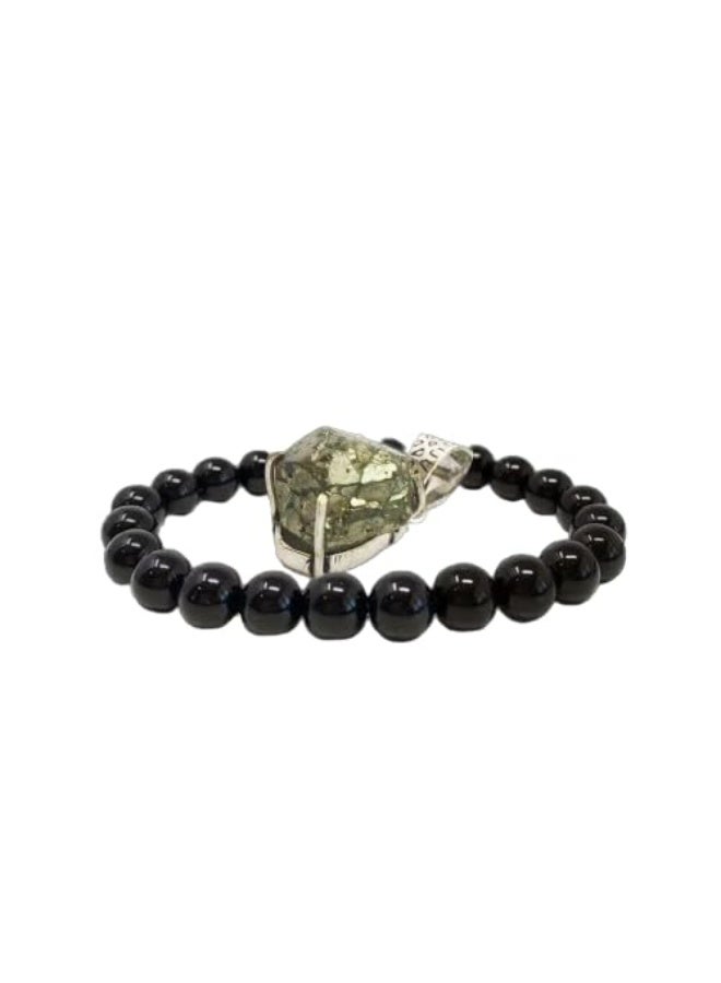Studd Muffyn | Heal & Accessorise (Pyrite Geode Pendant & Black Obsidian Bracelet) - Image 1