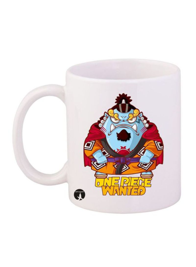 RKN Anime One Piece Printed Mug White/Red/Blue 12ounce