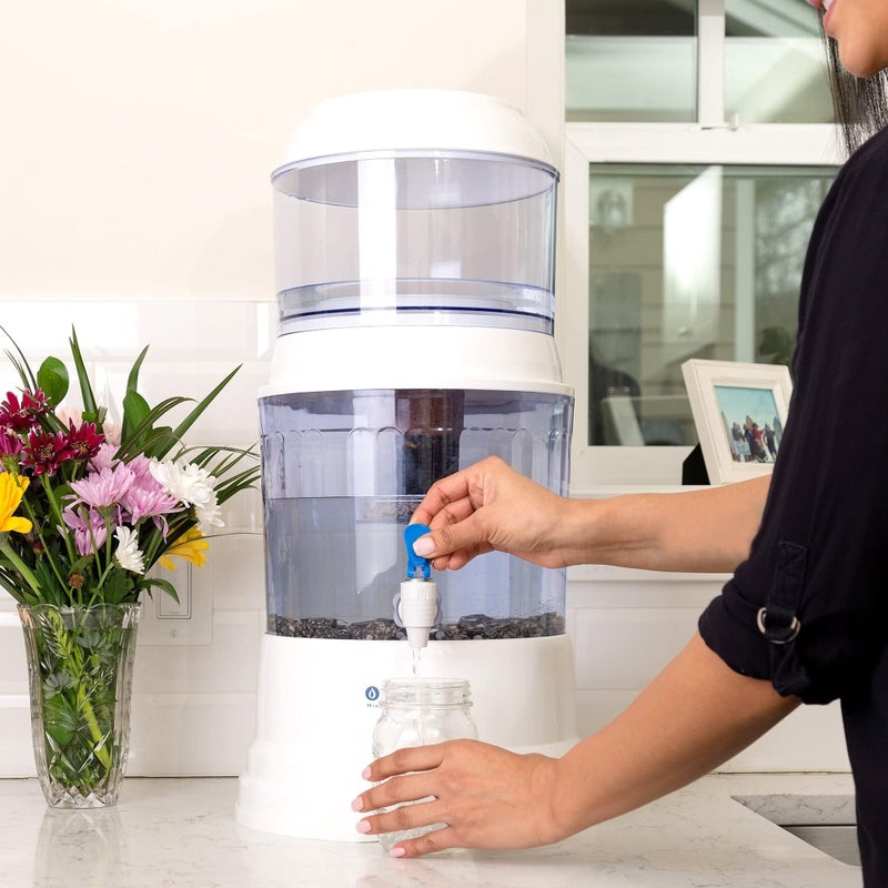 Santevia Gravity Water System Filter | at Home Water Filter That Makes Water Alkaline and Adds Minerals | Chlorine and Fluoride Filter (Countertop Model) - Image 5