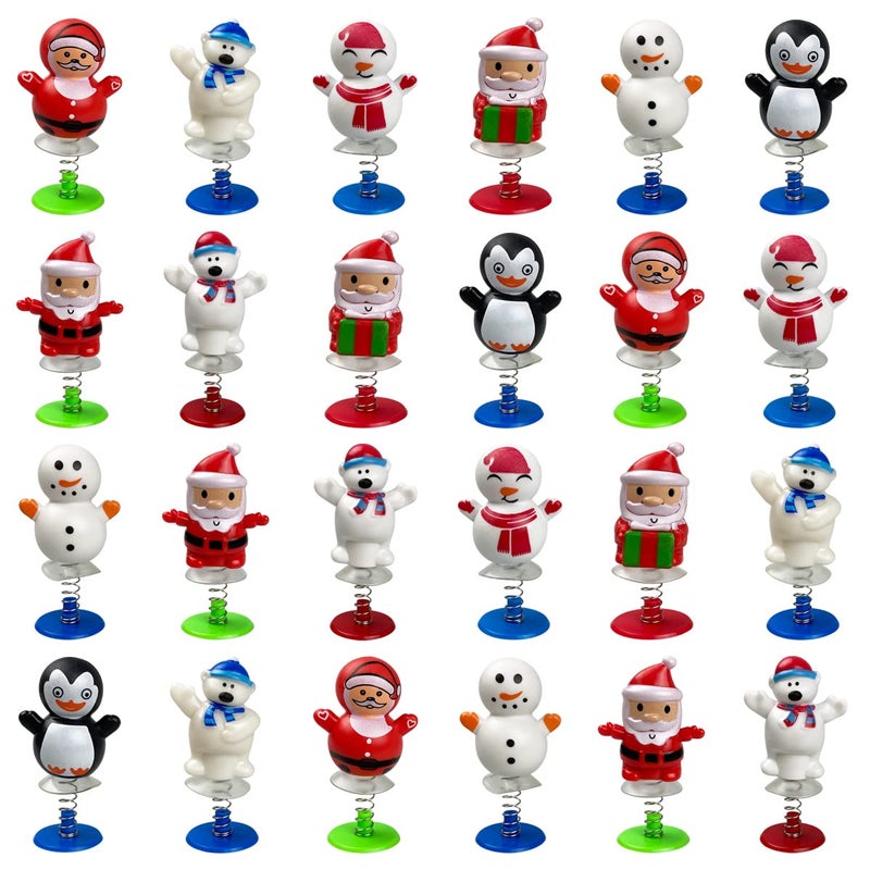 QINGQIU 24 PCS Christmas Jumping Popper Toys for Kids Boys Girls Christmas Stocking Stuffers Party Favors Gifts Games - Image 2