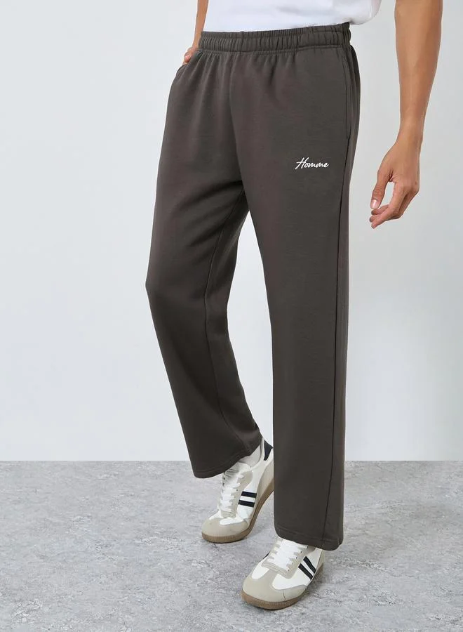 Brown Relaxed Open Hem Jogger