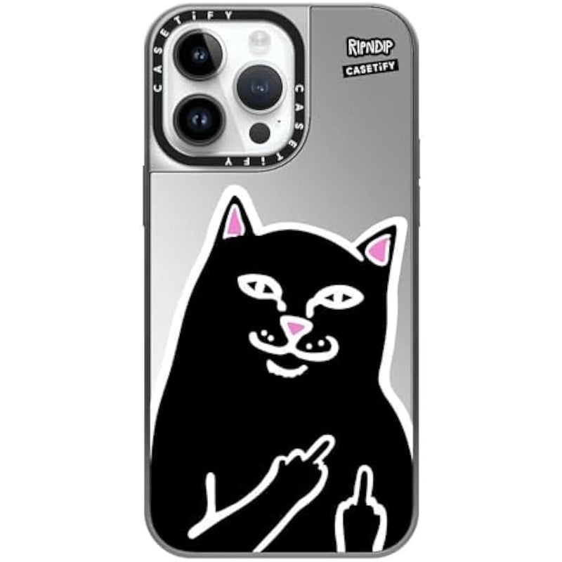 Casetify Mirror Case for iPhone 14 Pro Max 【RipNDip Colab/Reflective / 4.9ft Drop Protection/Compatible with Magsafe】 - Lord Jermal - Silver on Silver - Image 1