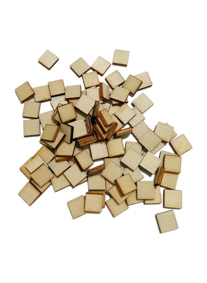 200 Pcs 10mm Natural Wood Square Cutouts for DIY Crafts and Painting - Image 4