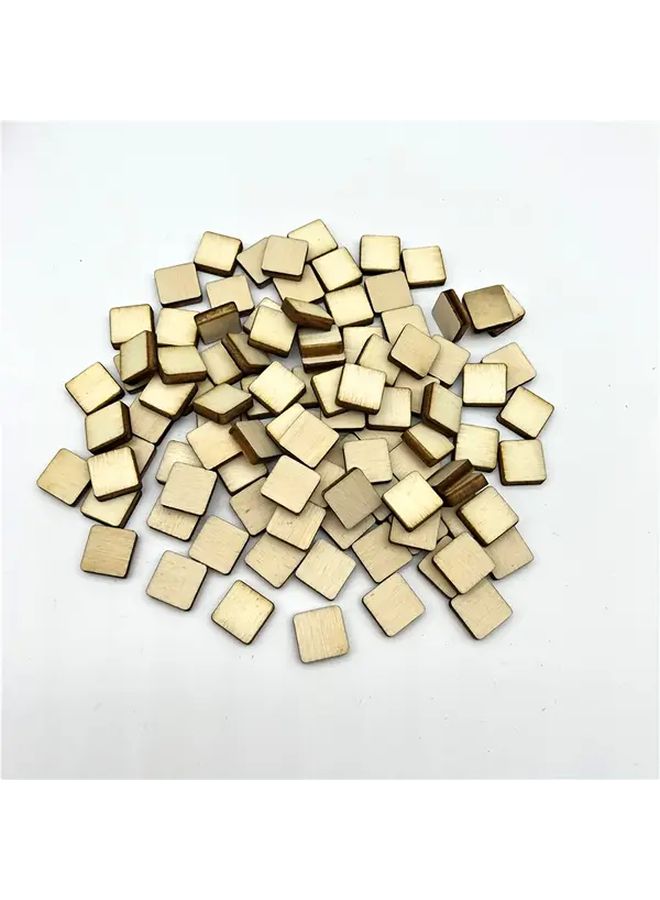 200 Pcs 10mm Natural Wood Square Cutouts for DIY Crafts and Painting - Image 3