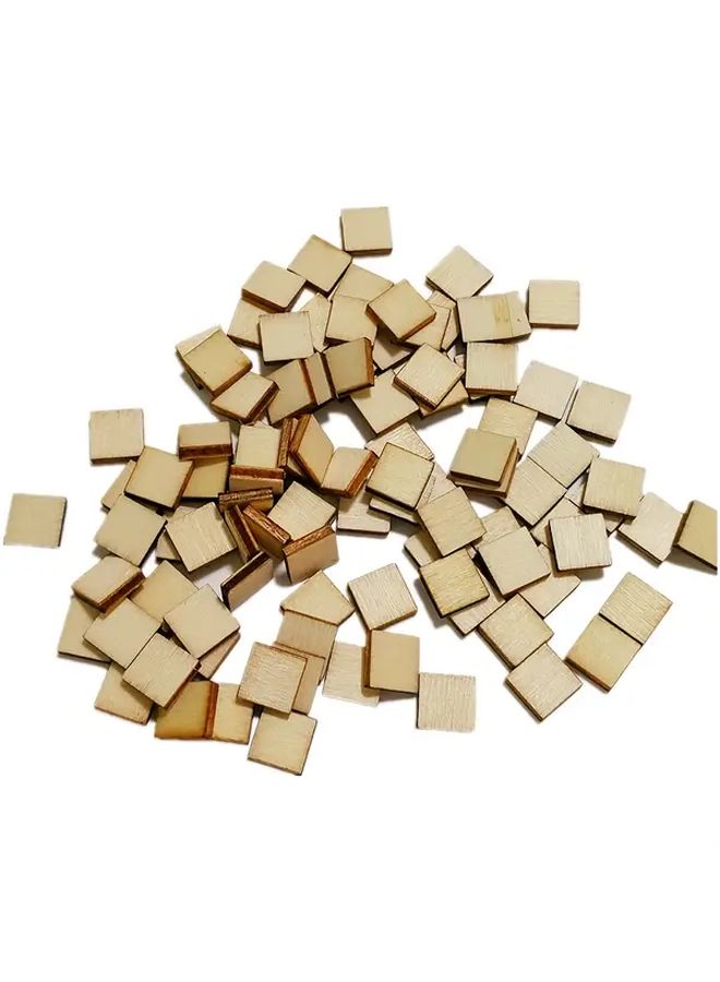 200 Pcs 10mm Natural Wood Square Cutouts for DIY Crafts and Painting - Image 5