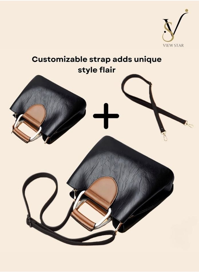 VIEW STAR - Viewstar Leather Purse Straps Replacement Crossbody Adjustable Shoulder Strap for Tote Handbag & all other bags Conversion Kit - Image 1