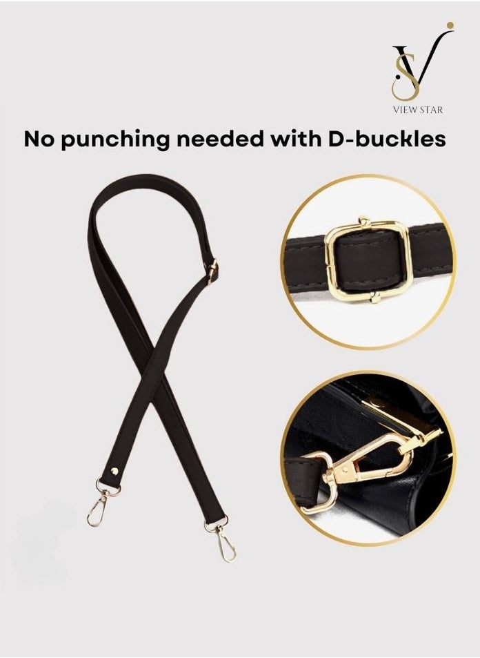 VIEW STAR - Viewstar Leather Purse Straps Replacement Crossbody Adjustable Shoulder Strap for Tote Handbag & all other bags Conversion Kit - Image 1