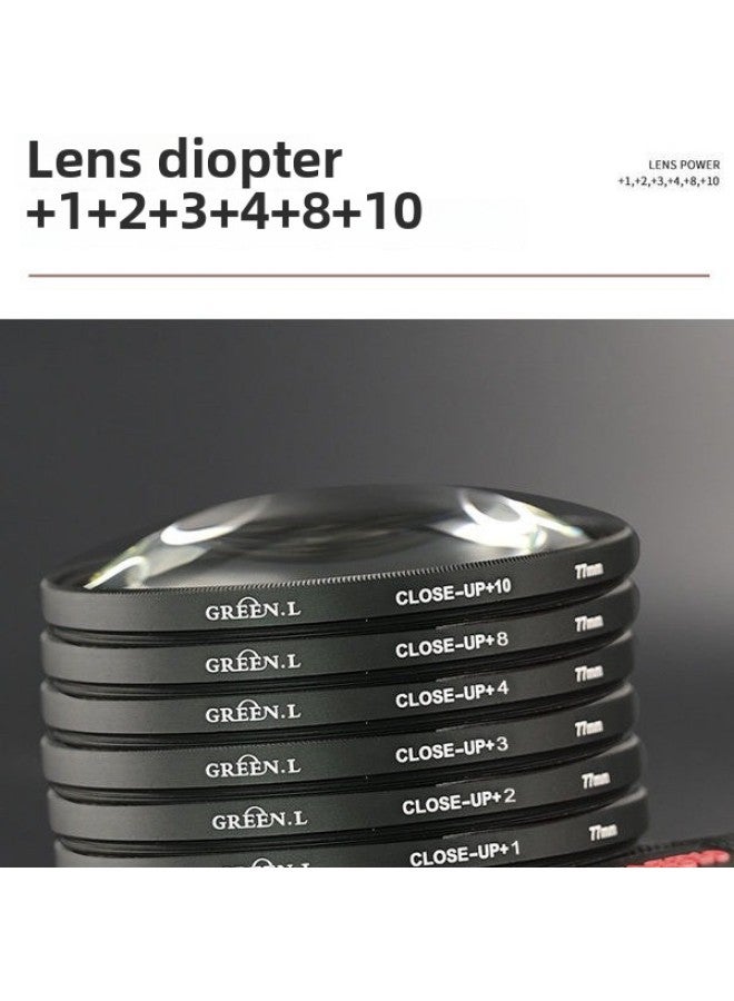 Greene Close-up Lens 40.5 49 52 58 67 72 77 82mm Macro Magnifier +8+10-Color:37MM+8+10  - Image 3
