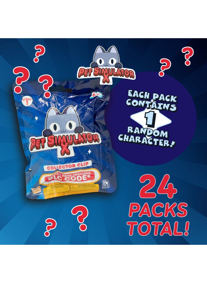 UCC Distributing PET Simulator X - Mystery Pet Minifigure Toys with Collector Clip - Blind Bags 24 Pack Box and Chance of DLC Code - Surprise Collectable  - Image 2