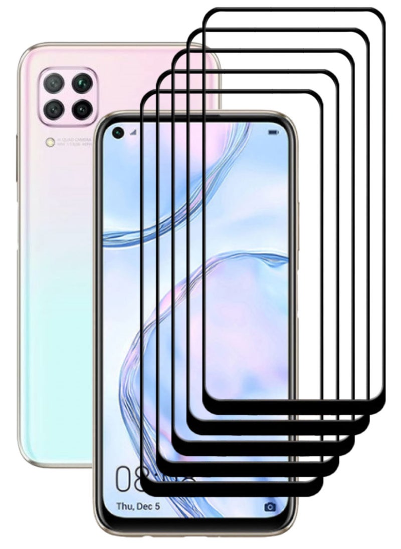 ACLIX 5 Pieces Antistatic ESD Dustproof Premium Quality High Definition Tempered Glass Screen Protector Designed For Huawei nova 7i - Image 1