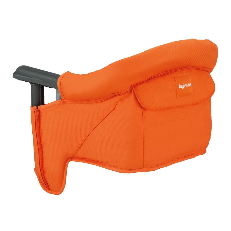 Inglesina Inglesina Fast Table Chair Orange Portable Baby High Chair for Babies Toddlers 636 Months Collapsible Design Fits Tables 08 to 35 Thick Compact Easy to Use Travel Bag Included