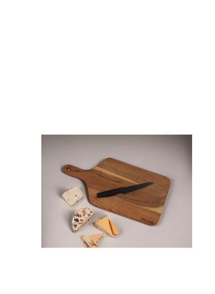 Raxoom Wooden Cutting Board/Chopping Board/Serving Board, Platter for Vegetables, Fruits, Cheese and Charcuterie | Acacia Wood | 42 x 18 x 1.5 cms - Image 1