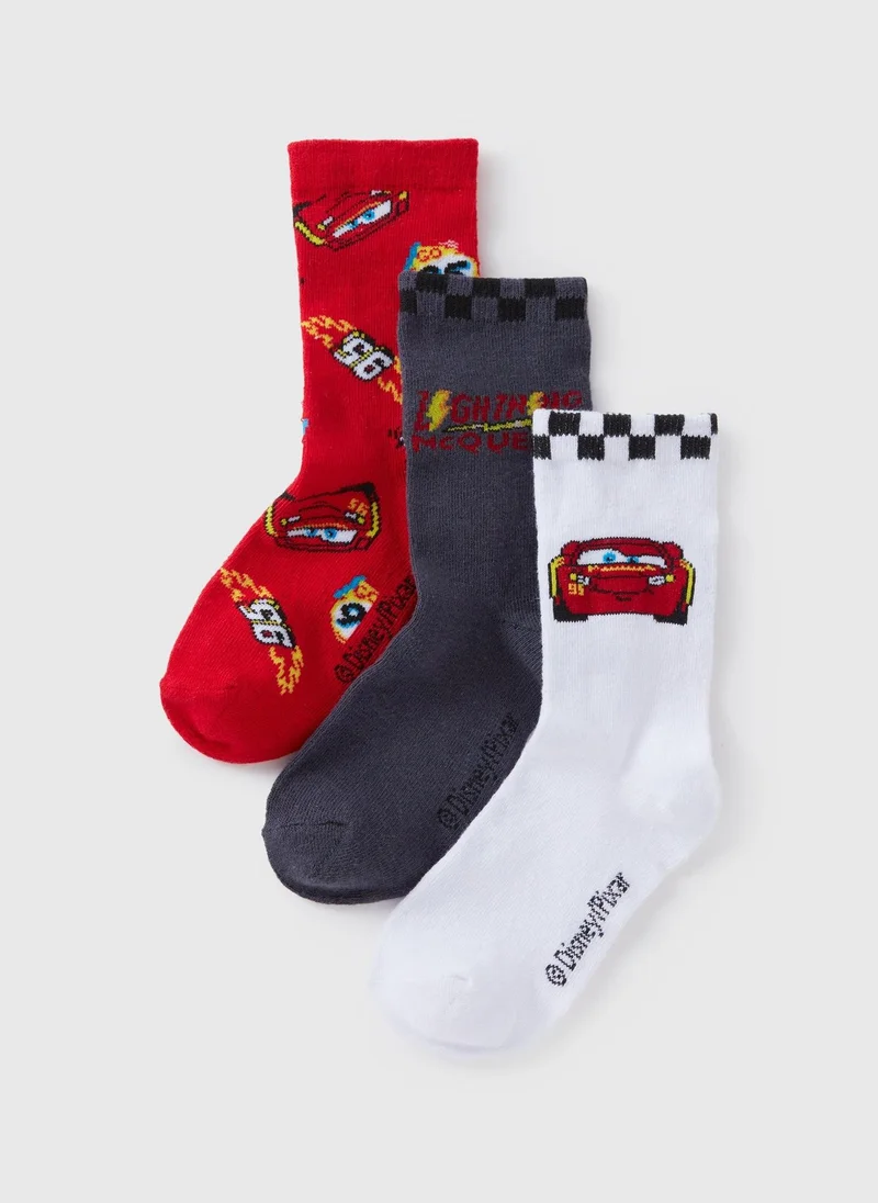 Matalan Cars 3 Pack Boys Red Socks