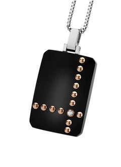 Zircon, Black and Rose Gold Plating Steel Pendant With Chain For Mens - pzsku/ZA08BEDEE76C92CCFA858Z/45/_/1643440237/deab7168-8aa2-4316-9086-d3d7685b3558