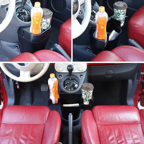 HAPPYHORSE Car Center Console Cup Holder Storage Expander Compatible with Fiat 500 2007-2015 Central Control Gear Shift Water Cup Holder Expander Storage Box Organizer Accessories - Image 4