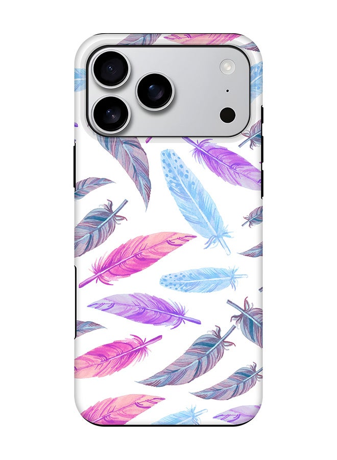 Stylizedd Tough Pro Magnetic Case for iPhone 17 Pro Max, Dual Layer hybrid PC + TPU Mobile Cover Matte - Feather Colors