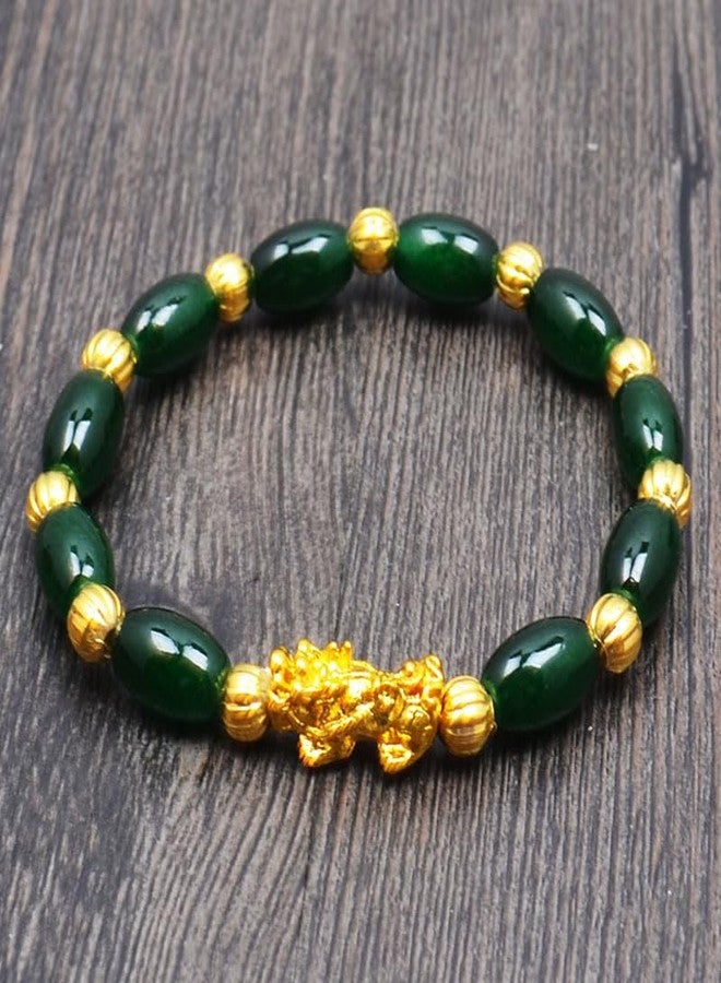 INENIMARTJ Pi Xiu Bracelet Feng Shui Black Obsidian Wealth Bracelets, Adjustable Elastic Band Mantra Amulet Bracelet for Women Men (BB) - Image 2