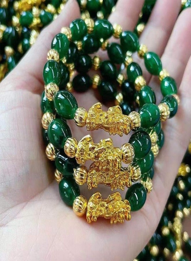 INENIMARTJ Pi Xiu Bracelet Feng Shui Black Obsidian Wealth Bracelets, Adjustable Elastic Band Mantra Amulet Bracelet for Women Men (BB) - Image 4