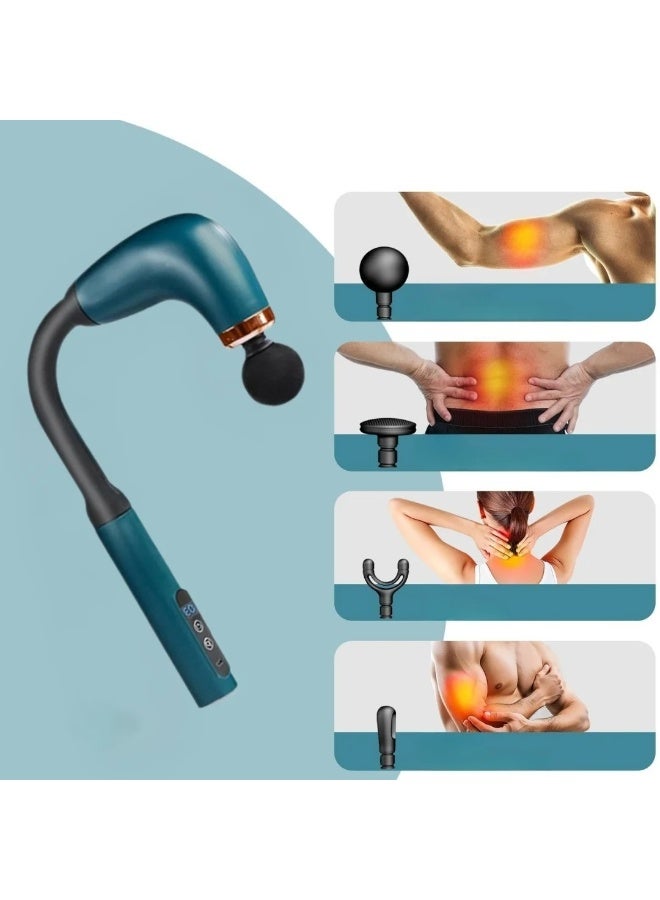 Massage Gun with Extended Handle Revolutionary U-Shaped Back Massager For Pain Relief Deep Tissue Body Massage Hammer For Neck Shoulder Leg Reach Every Muscle with Ease - Image 2