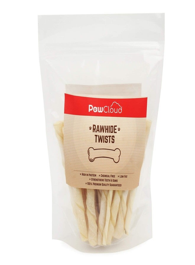 PawCloud Rawhide Twists Dog Chew Sticks, Twisted White Dog Treat, 400 Gm - Image 1