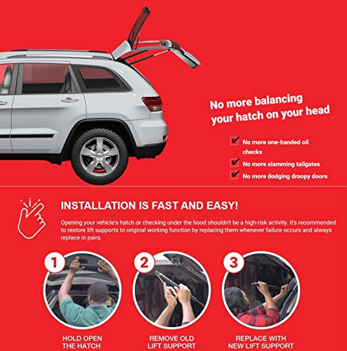 SCHNORKEL 1Pcs 23.03 In Rear Back Lift Supports Compatible With Chevrolet 2010-2015 EQUINOX liftgate tailgate Hatch trunk Struts Power Liftgate, Right Side, Require one - Image 4