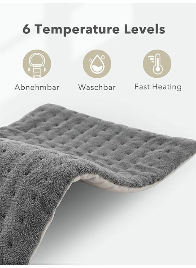 مخدة تدفئة كهربائية بقماش فائق النعومة – 6 مستويات حرارة – تسخين سريع مع خاصية الإغلاق التلقائي – للرقبة والساقين – مقاس 30×60 سم - Image 4