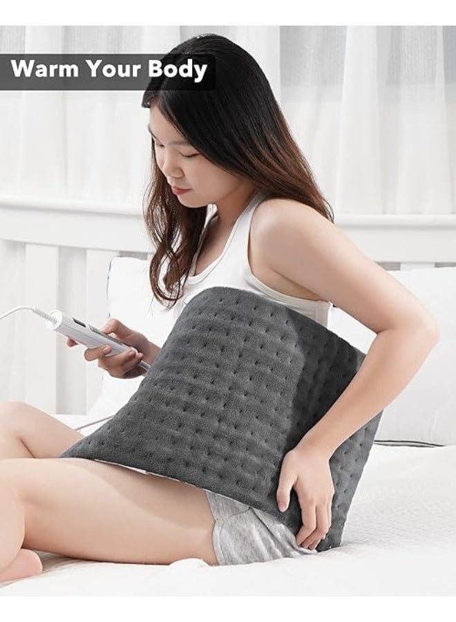 مخدة تدفئة كهربائية بقماش فائق النعومة – 6 مستويات حرارة – تسخين سريع مع خاصية الإغلاق التلقائي – للرقبة والساقين – مقاس 30×60 سم - Image 2