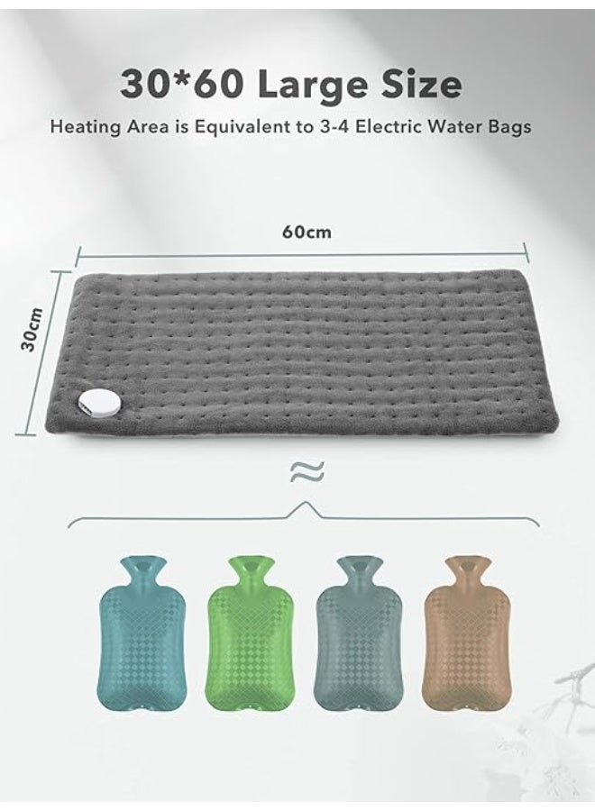 مخدة تدفئة كهربائية بقماش فائق النعومة – 6 مستويات حرارة – تسخين سريع مع خاصية الإغلاق التلقائي – للرقبة والساقين – مقاس 30×60 سم - Image 3