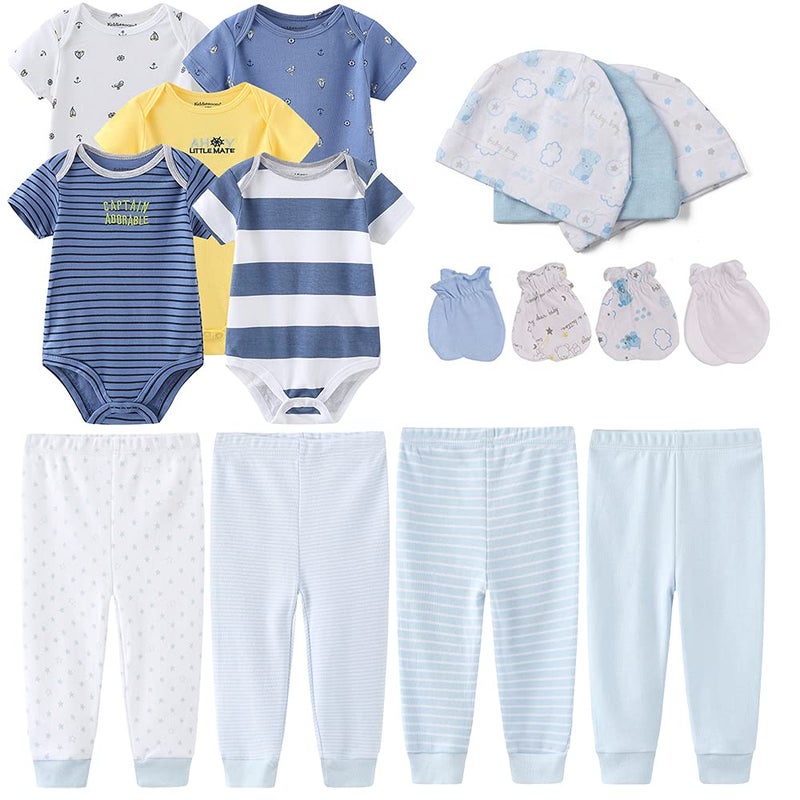 Kiddiezoom Unisex Baby Layette Essentials Giftset Clothing Set 19-Piece For Newborn Baby - Image 2