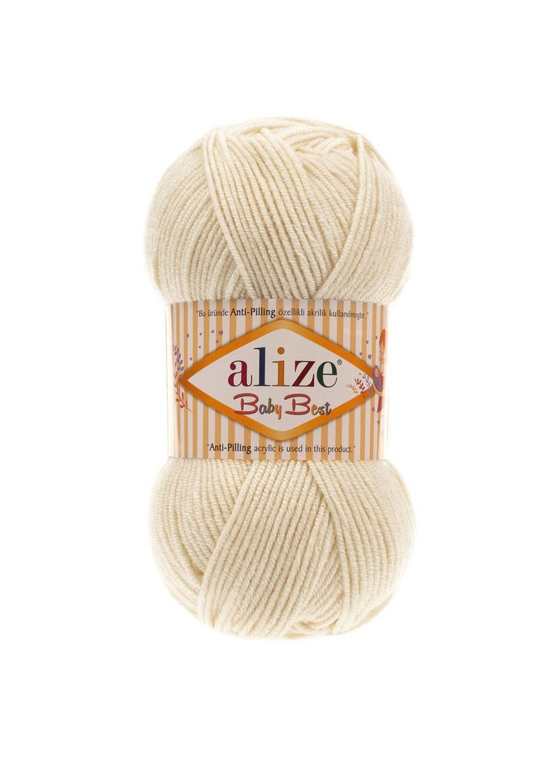 ALIZE Alize Baby Best Acrylic Yarn 62 Light Cream 