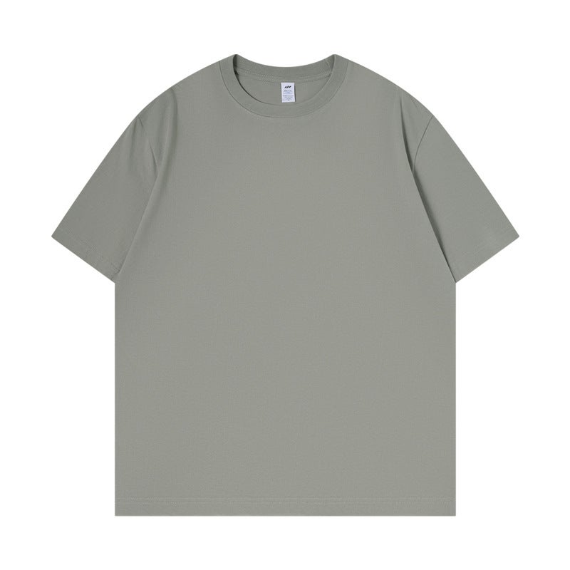 230g Pure Cotton Casual White Tee Male Loose Spring Summer 230g-rock gray