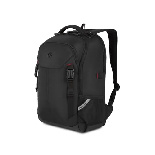 SWISSGEAR حقيبة ظهر لابتوب سويس جير سيفيك برو، سوداء، 18"x13.25"x7" - Image 1