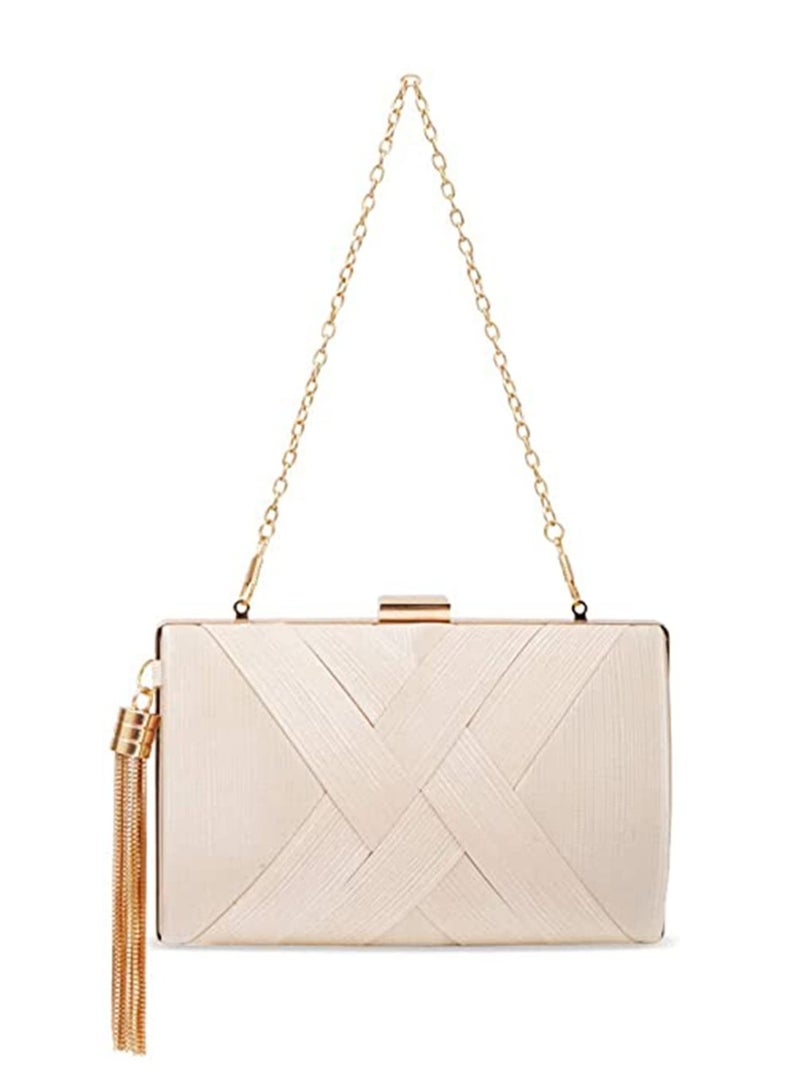 Excefore Luxury Handbag Ladies Elegant Clutch for Women Cross-body Shoulder Chain Evening Party Bag 17.5 x 7 x 11.5cm - Image 2