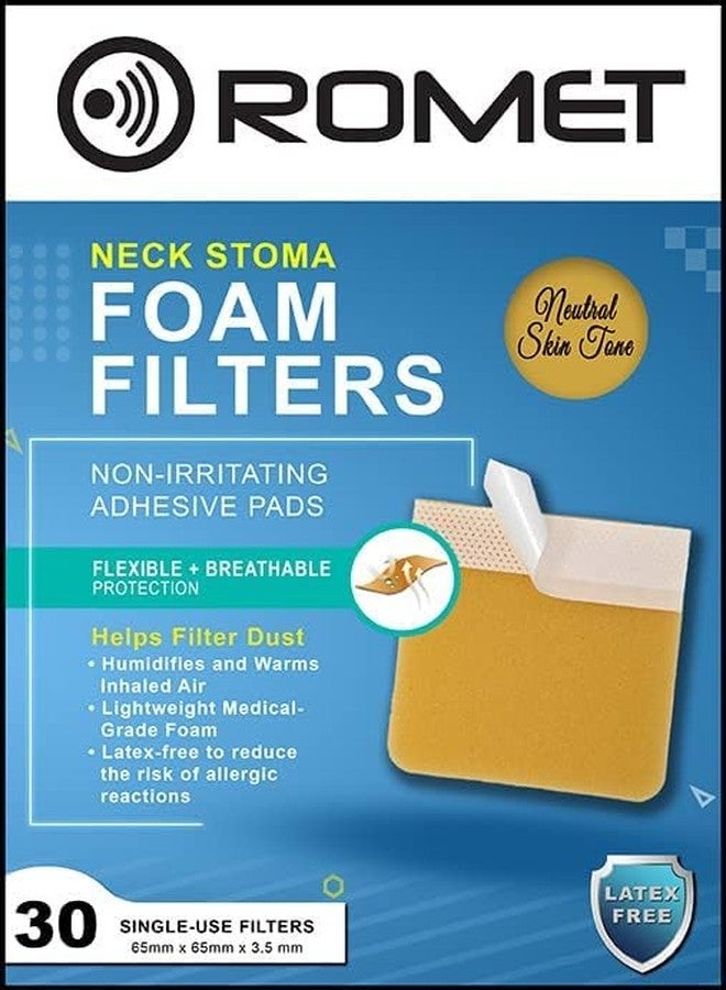 Romet Foam Filter Pads for Tracheostomy Patients – Breathable, Soft, Disposable Covers – 60-Pack – Compatible with Most Trach Tubes - Image 2