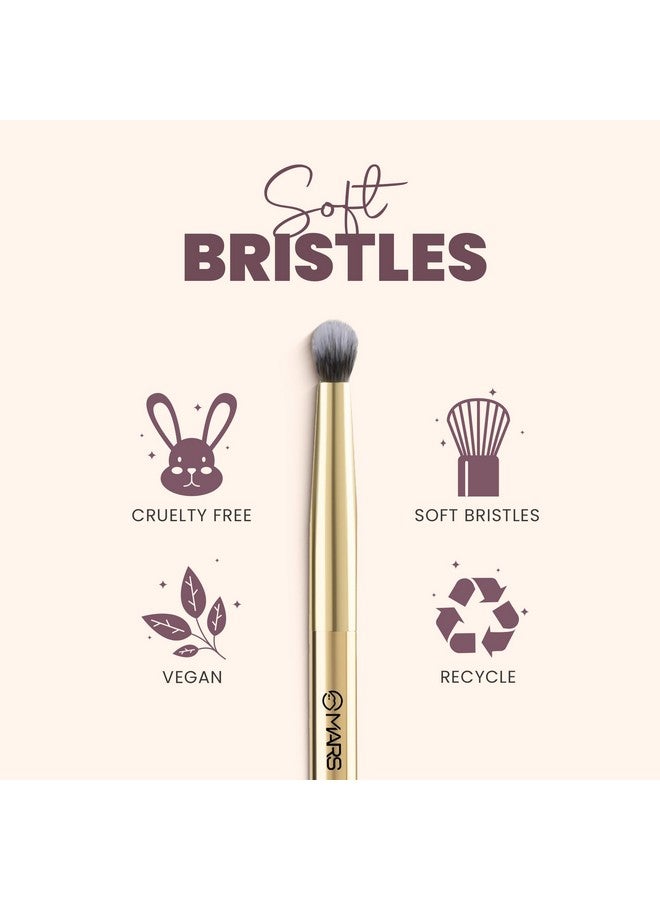 Mars MARS Artist's Arsenal Professional Eyeshadow Smudging Pencil Brush | Precise Synthetic Bristles | Feather Soft Touch | Luxe Packaging Makeup Brush (Golden) - Image 4