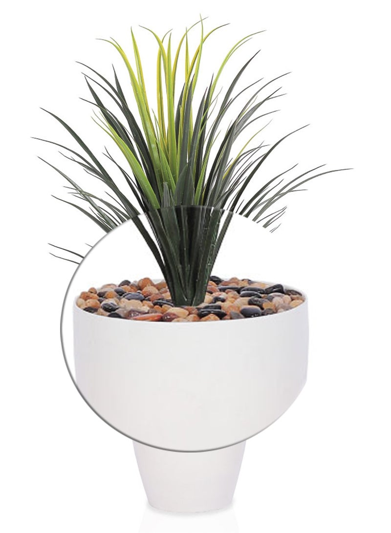 تالا نبات صبار صناعي ديكوري بارتفاع 95 سم – تصميم طبيعي واقعي مع أصيص أبيض أنيق مثالي لتزيين المنازل والمكاتب - Image 2