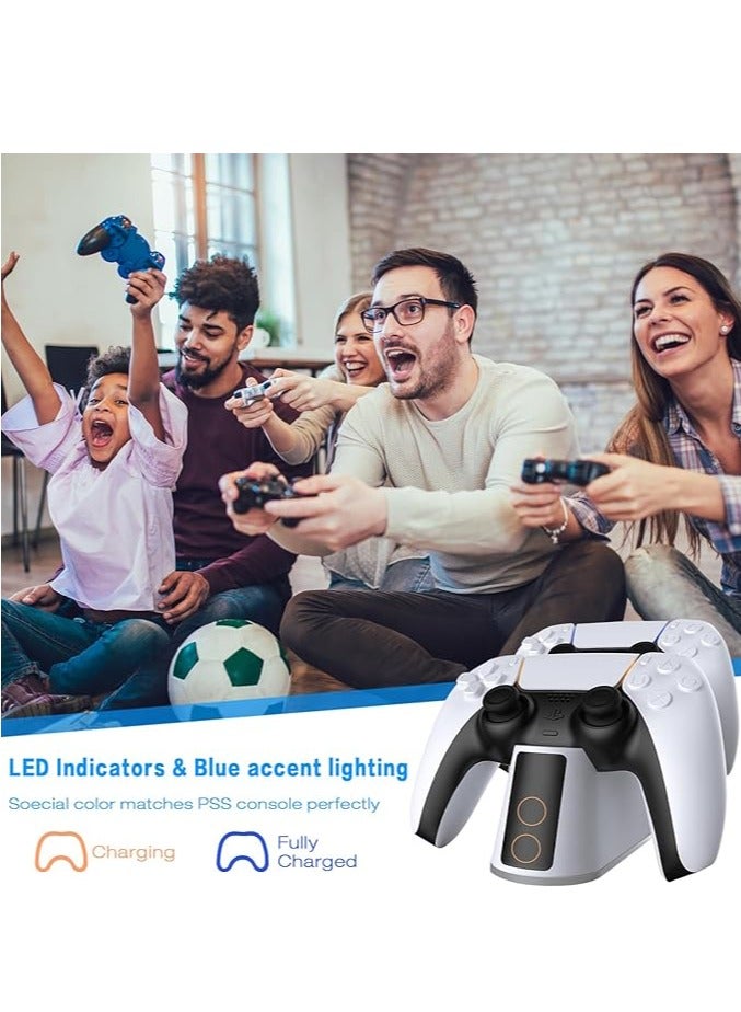 ANYOUI PS5 Controller Charger Station Fast Charging Dock with RGB Light USB C Cable Click-in Design LED Indicator Safe Intelligent Protection for PlayStation 5 Controller for Gaming Accessory Daily Use - Image 5
