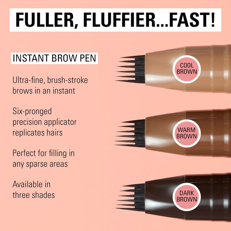 Makeup Revolution Revolution Instant Brow Pen Cool Brown - Image 3