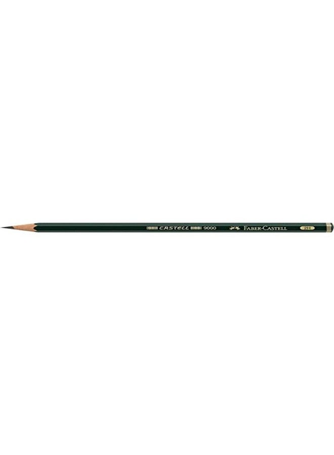 FABER-CASTELL 9000 Black Lead Pencil Color: 2H  - Image 2