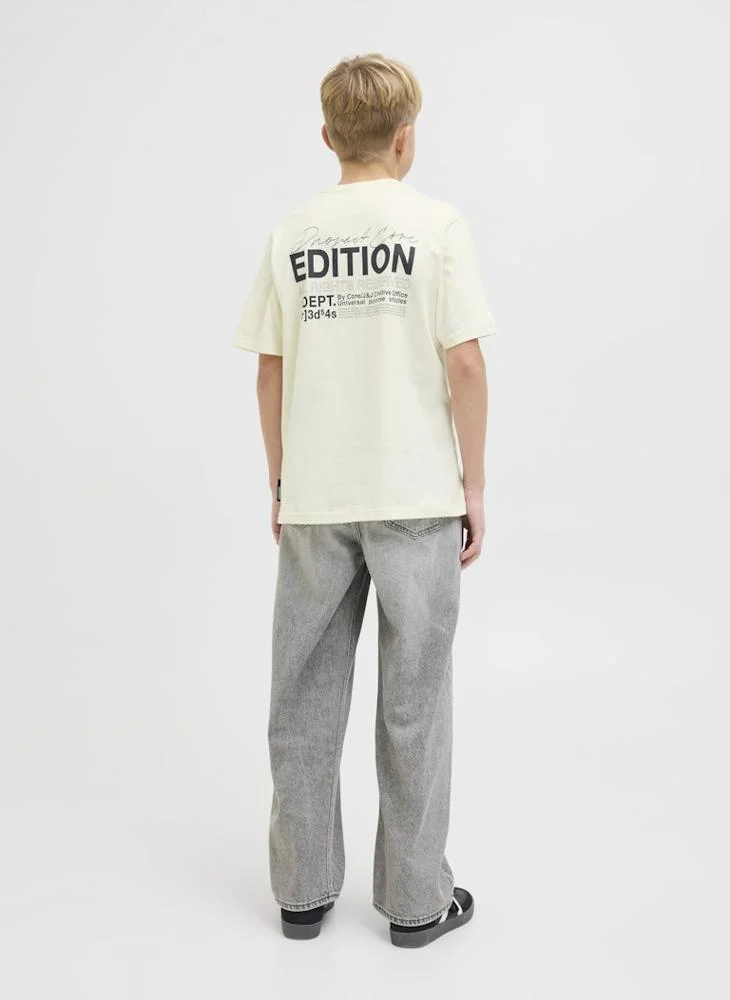 جاك وجونز جونيور Kids Logo Crew Neck T-Shirt