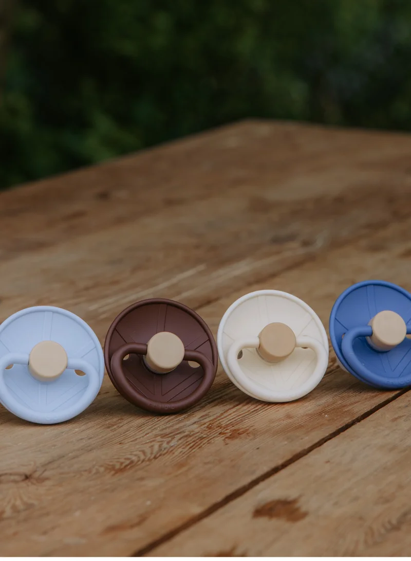 FRIGG Little Viking Latex Baby Pacifier 6-18M 2-Pack Sage/Cream - Size 2