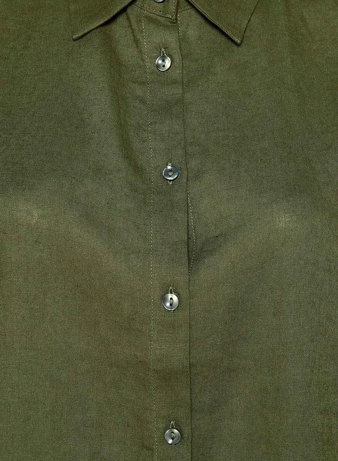 سبلاش فيڤ Linen Blend Shirt with Short Sleeves